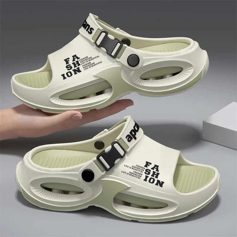 2025 Men's Beach Slippers Outdoor Sandals Comfortable Soft Sole EVA Slide Clogs Casual Shoes Men Women Beach Sandals Big Size