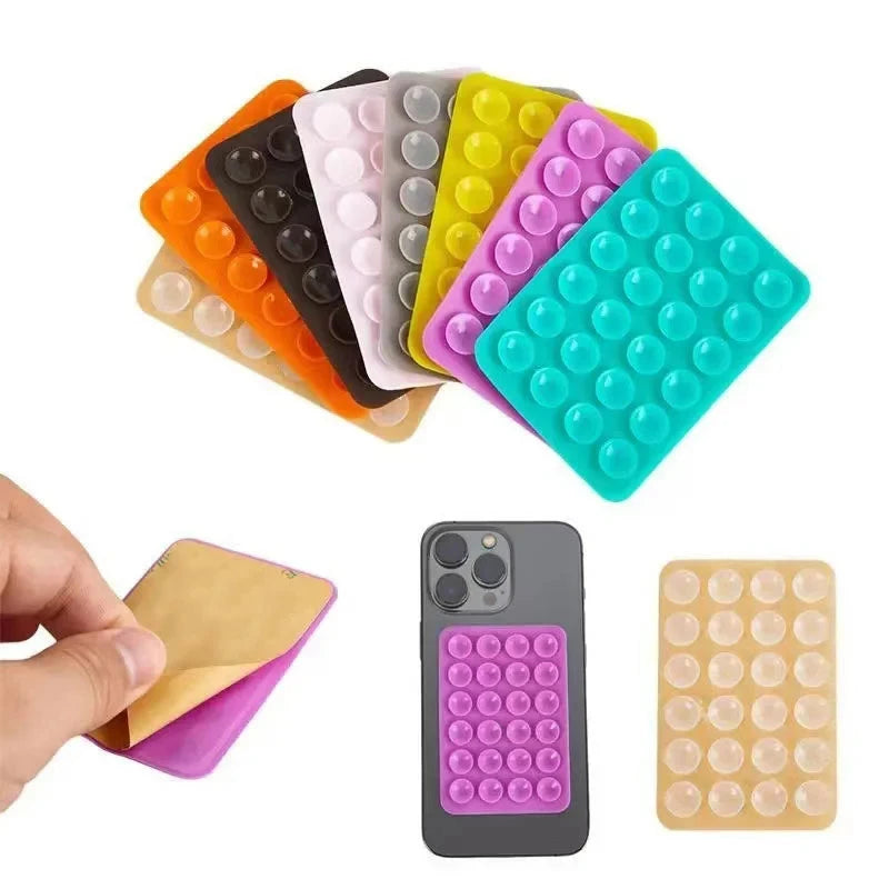 2pcs Double Sided Silicone Suction Cup Mobile Phone Suction Cup With Adhesive Pad Silicone Pad Rubber Suction Cup ﻿