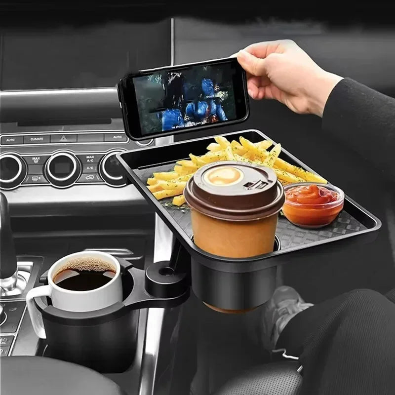 Portavasos Universal para Auto 360° – Organizador Doble Ajustable