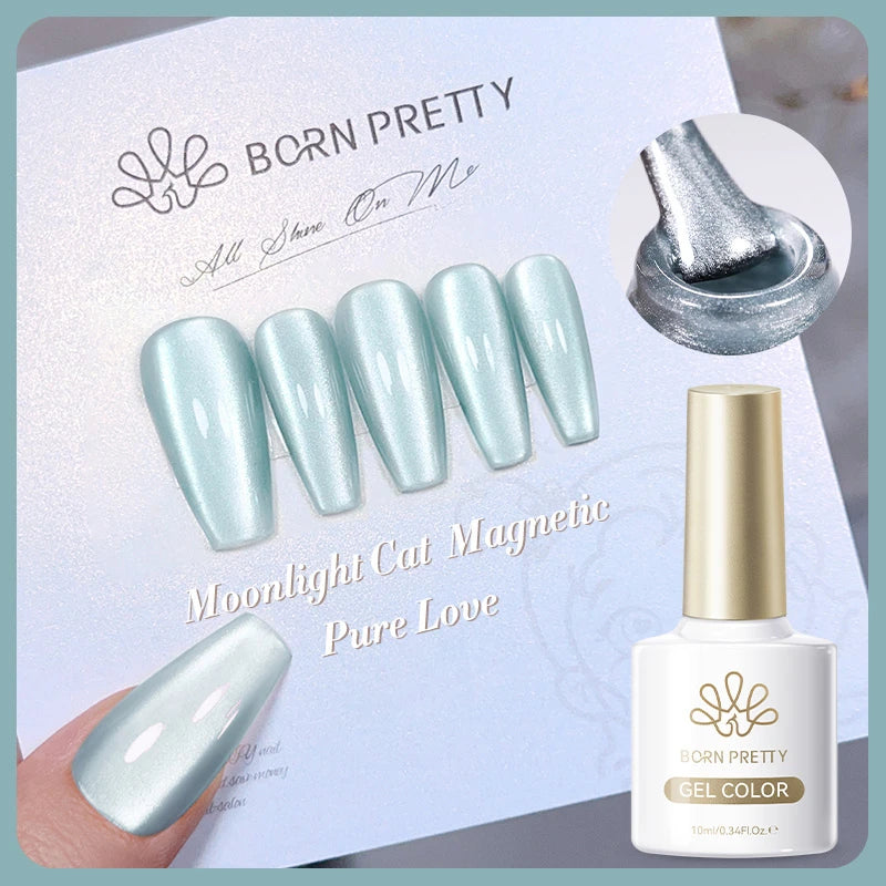 BORN PRETTY Super Holos Cat Magnetic Nail Gel Polish for Nails 10ml Soak Off Holographics Laser Gel Polish Auroras Glimmer Nails