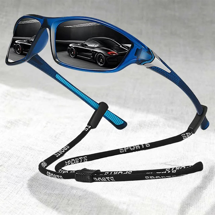 With Chain Vintage Metal Decoration Fishing Cycling Sports Eyewear Men Women Running Mountaineering Fashion Sport Sun Glasses