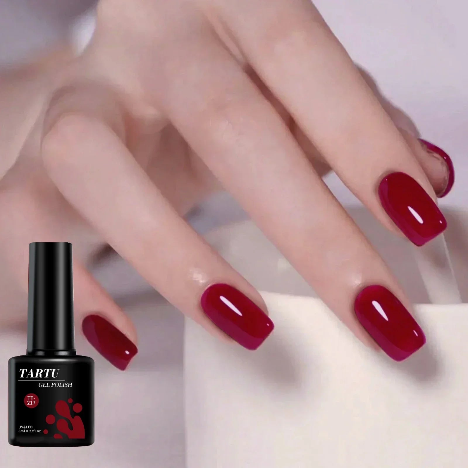 TARTU 8ml Gel Nail Polish Rose Pink Red Gray Burgundy Nails Art Soak Off UV/LED Manicure Semi Permanent gel polish