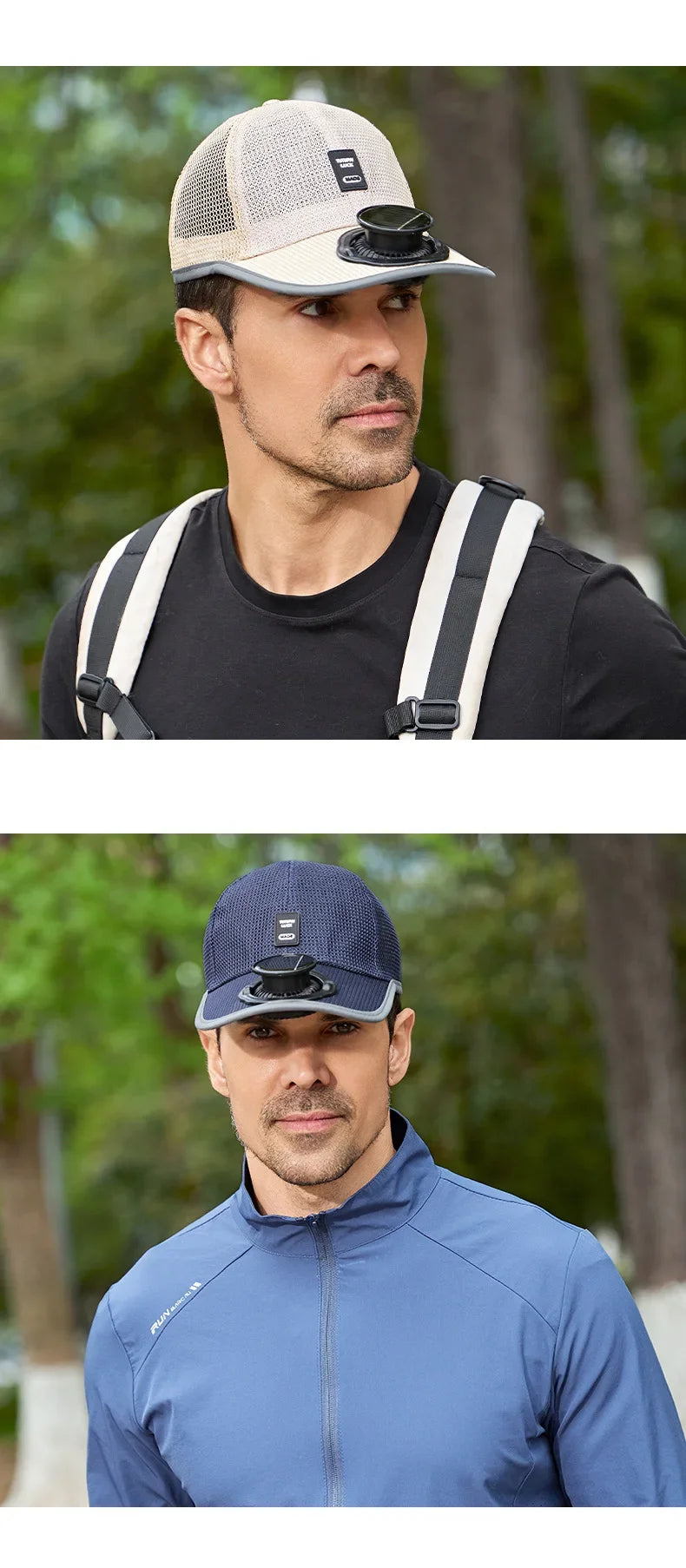 Summer 2026 Solar Fan Hat - USB Rechargeable Cooling Cap, Breathable Mesh Sun Visor, Adjustable Wind Speed for Outdoor & Fishing