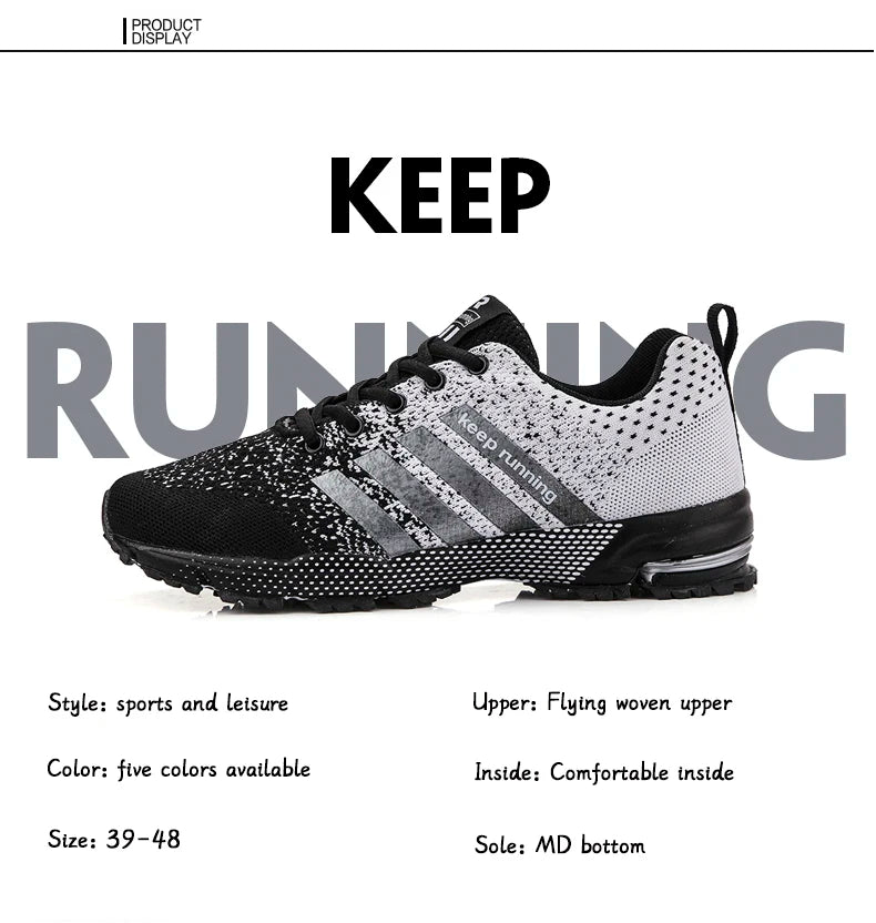 Men Shoes Comfortable Non-Slip Stable Shock Absorption Light Couple Shoes and Men's Sneakers Mesh Breathable Casual Basket Homme