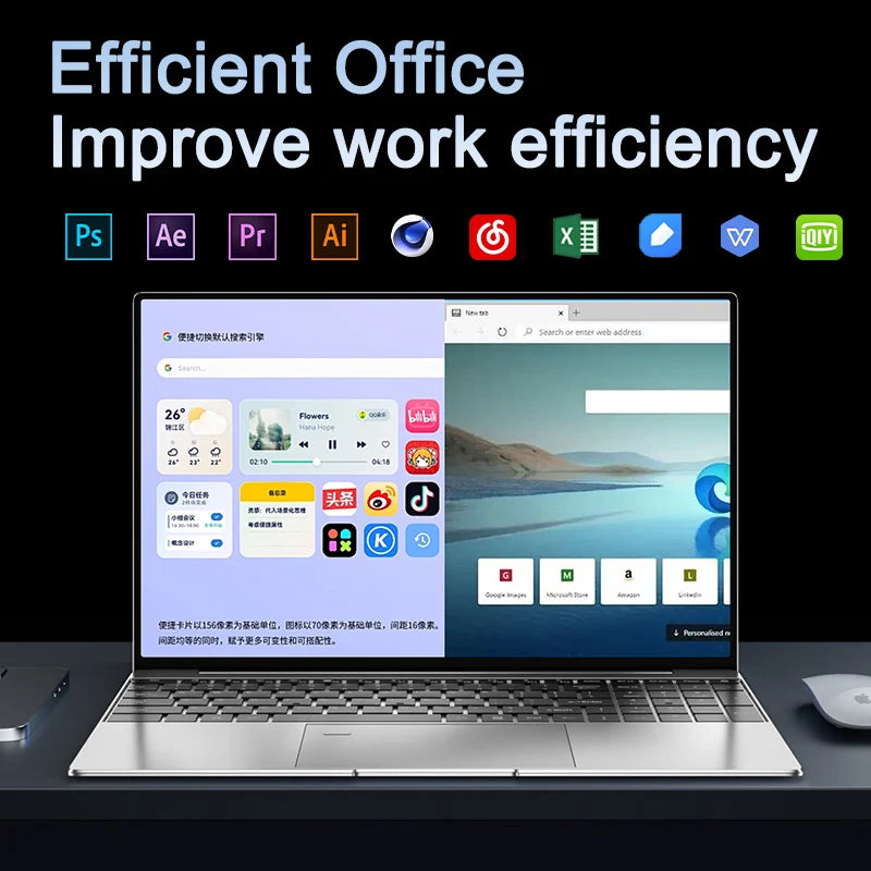 2026 New Core i7 8650U Windows 11 Pro Laptop 32GB RAM 2TB SSD for Gaming Office Studio High-Speed Notebook 5000mAh