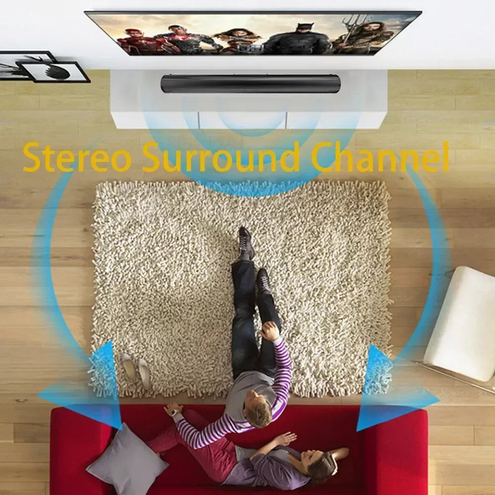 Portable Super Powerful Sound Bar Wireless Bluetooth Speaker Surround Stereo Home TV Sound Box Subwoofer FM Radio Caixa De Som