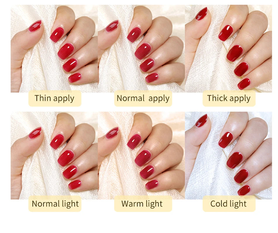 BORN PRETTY 10ml Translucent Jelly Nude Gel Nail Polish Colorful  Varnish Semi Permanent UV LED Nail Art  Manicure Gel