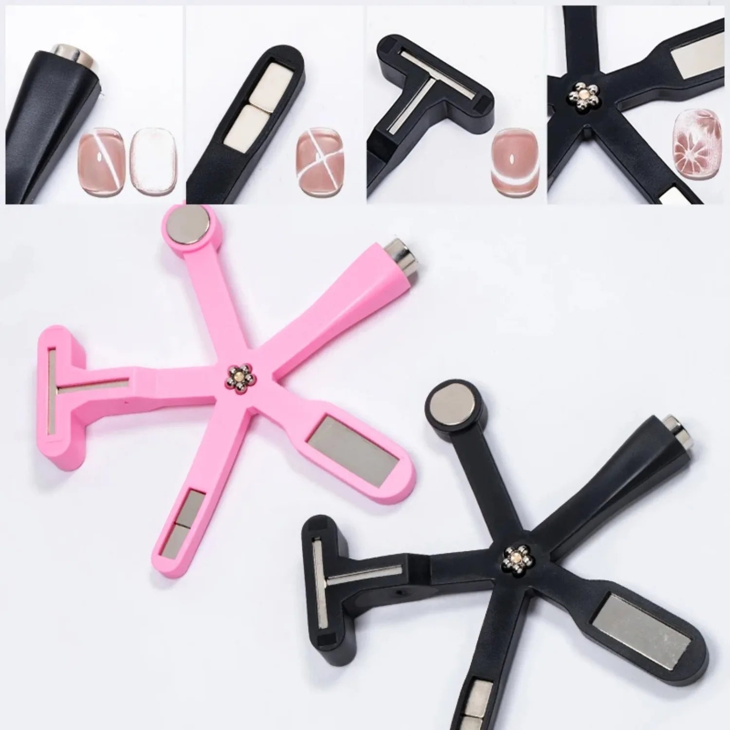 6-IN-1 Strong Magnetic Stick for Cat Magnet Polish Nail Magnet Tool Magnet Pen Nails Art Design Glitter Effect Manicure Tools