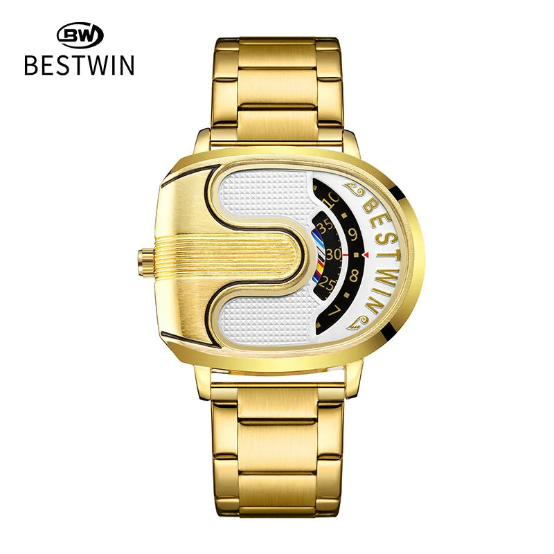 Luxury Original Men Watches Sports Golden Quartz Gold Men's Wrist Watches Steel Waterproof Watches for Mens Relogio Masculino