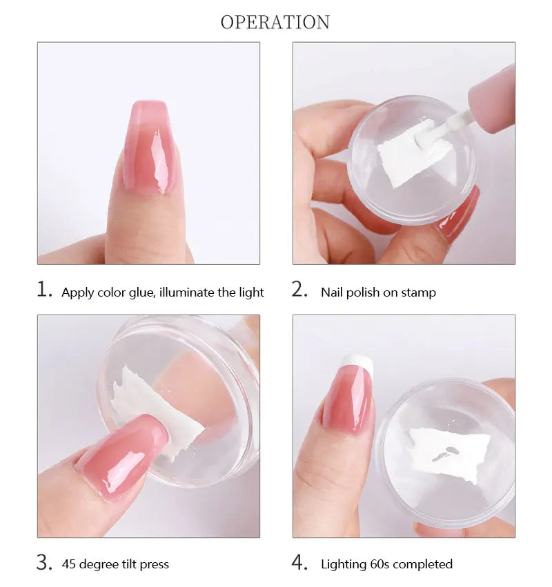 Silicone Stamping Plates Kit French Manicure Design Plate Stamp Polish Stencil Template Seal Stamper Scraper Accessories Tools