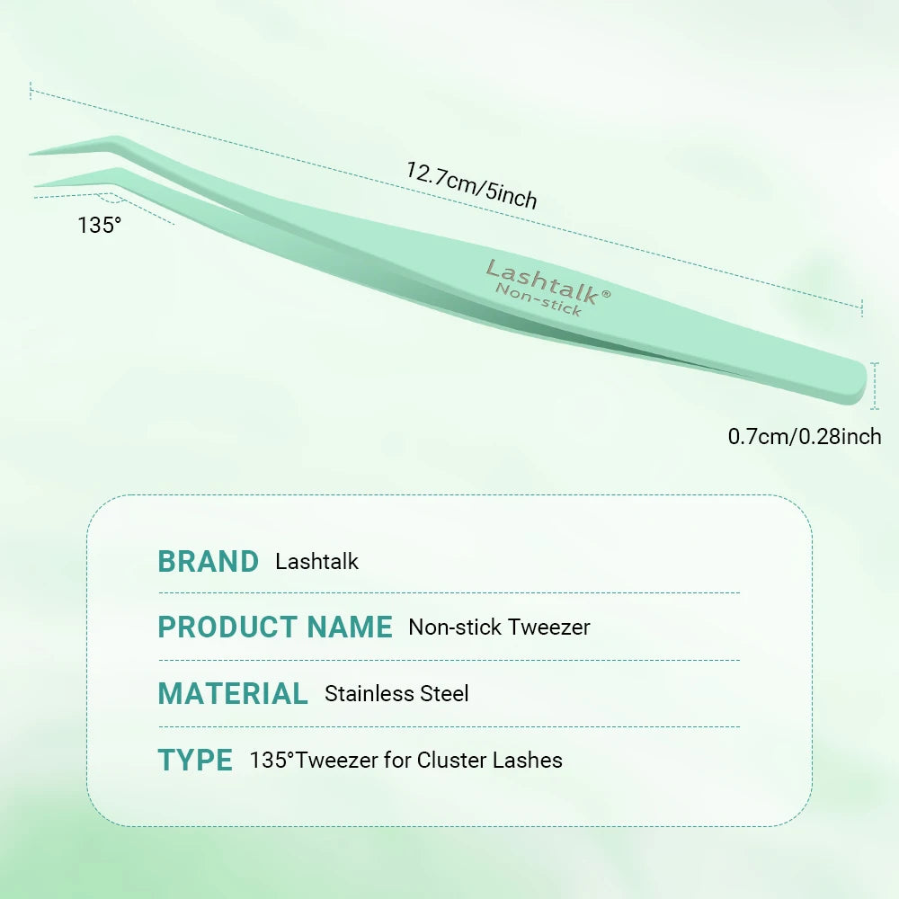 Lashtalk 1Pc DIY Lashes Tweezers Non-stick No Sticky Anti-adhesive False Eyelashes With Adhesive-free Lashes No Glue Makeup Tool