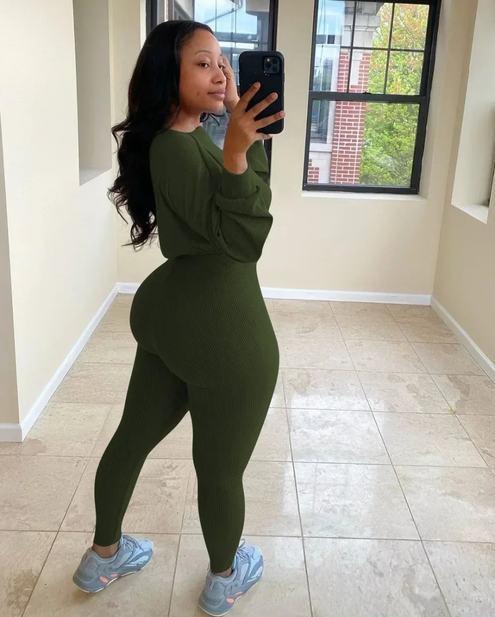 Fashion Summer Solid Lucky Label Letter Embroidery Two Piece Sets Women Sweatshirt+Leggings Casual Sporty Tracksuits Female