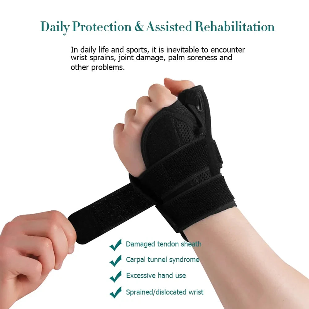 1Pcs Reversible Thumb&Wrist Stabilizer Splint for BlackBerry Thumb,Trigger Finger, Pain Relief, Arthritis,Tendonitis, Sprained