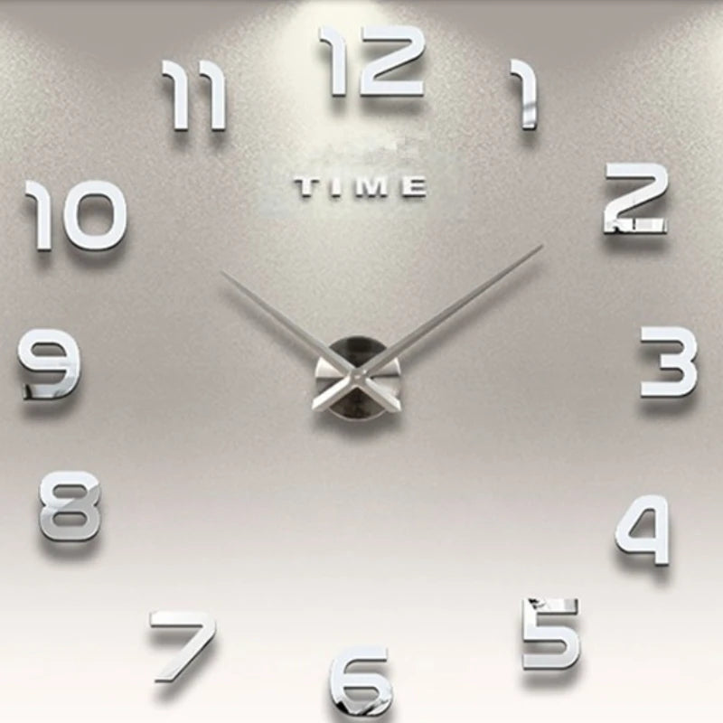 New Modern Design Large Wall Clock 3D DIY Quartz Clocks Fashion Watches Acrylic Mirror Stickers Living Room Home Decor Horloge
