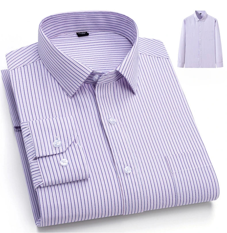 New in shirt elegant 40%cotton long-sleeve shirts for men slim fit Casual plain shirt plaid designer tops houndstooth clothes