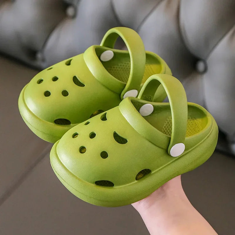 Boys Girls Summer Kids Clogs Children's Hole Shoes Infant Indoor Slippers Non-Slip Beach Sandals Toddler Baby Home Shoes