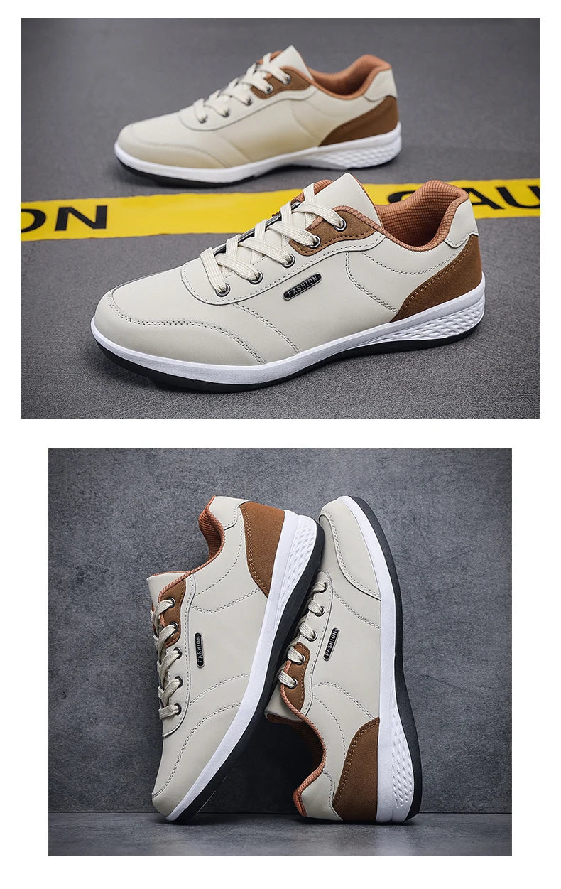 Pu Leather Men Shoes Sneakers Trend Casual Skateboarding Shoes Male Sneakers Non-slip Footwear Men Vulcanized Shoes Men Sneaker