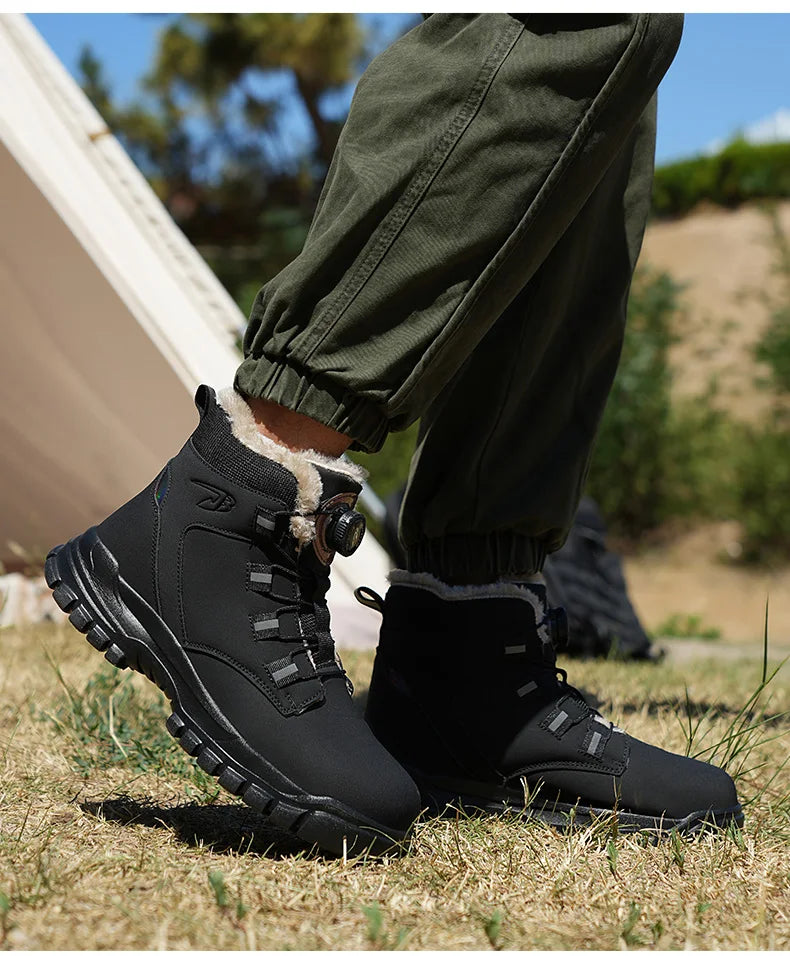 comfortable safety shoes for men high waterproof work shoes non-slip safety boots rubber outsole working sneakers with metal toe