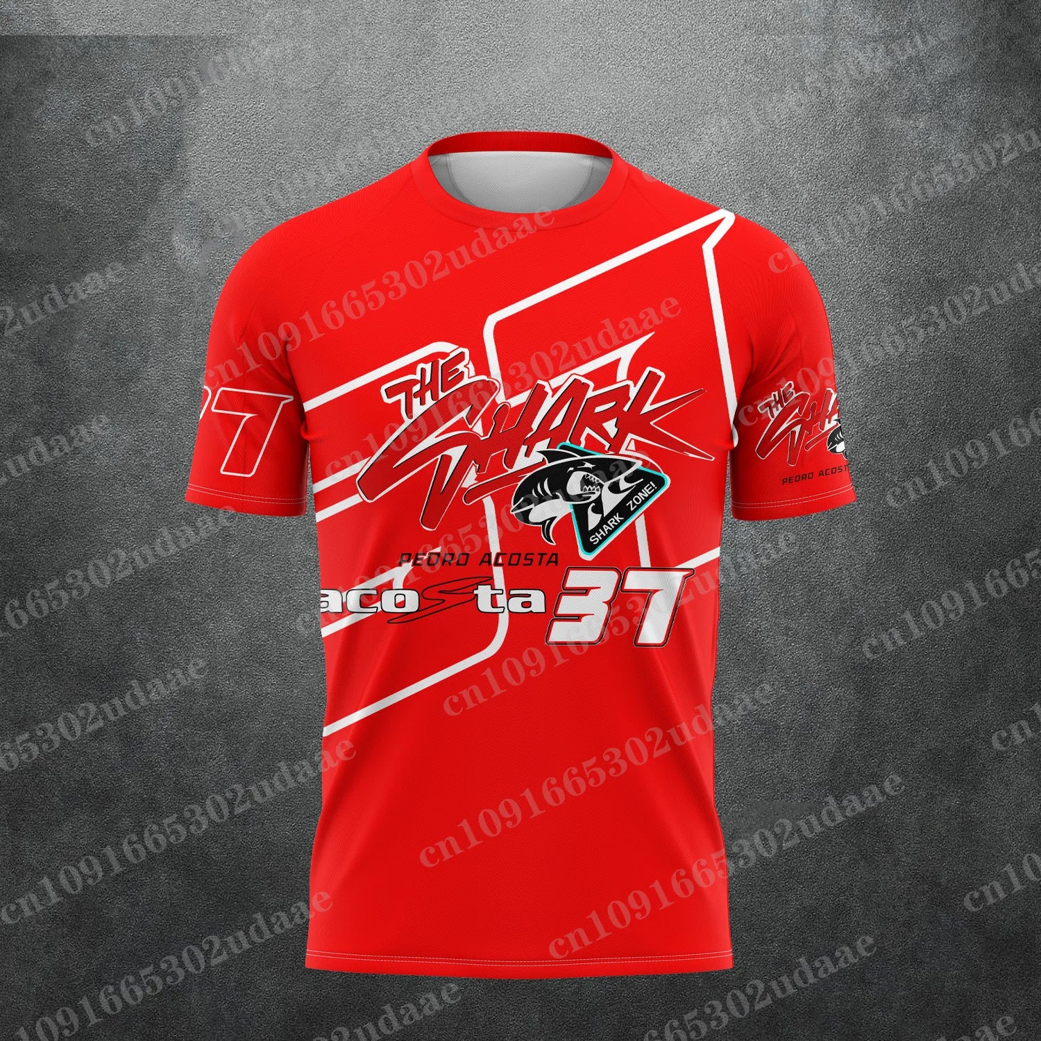 2026 New Racing No.37 Rider Pedro Acosta   Fan 3D Printed Pattern T-Shirt  the shark Men Women Summer Casual Short Sleeve