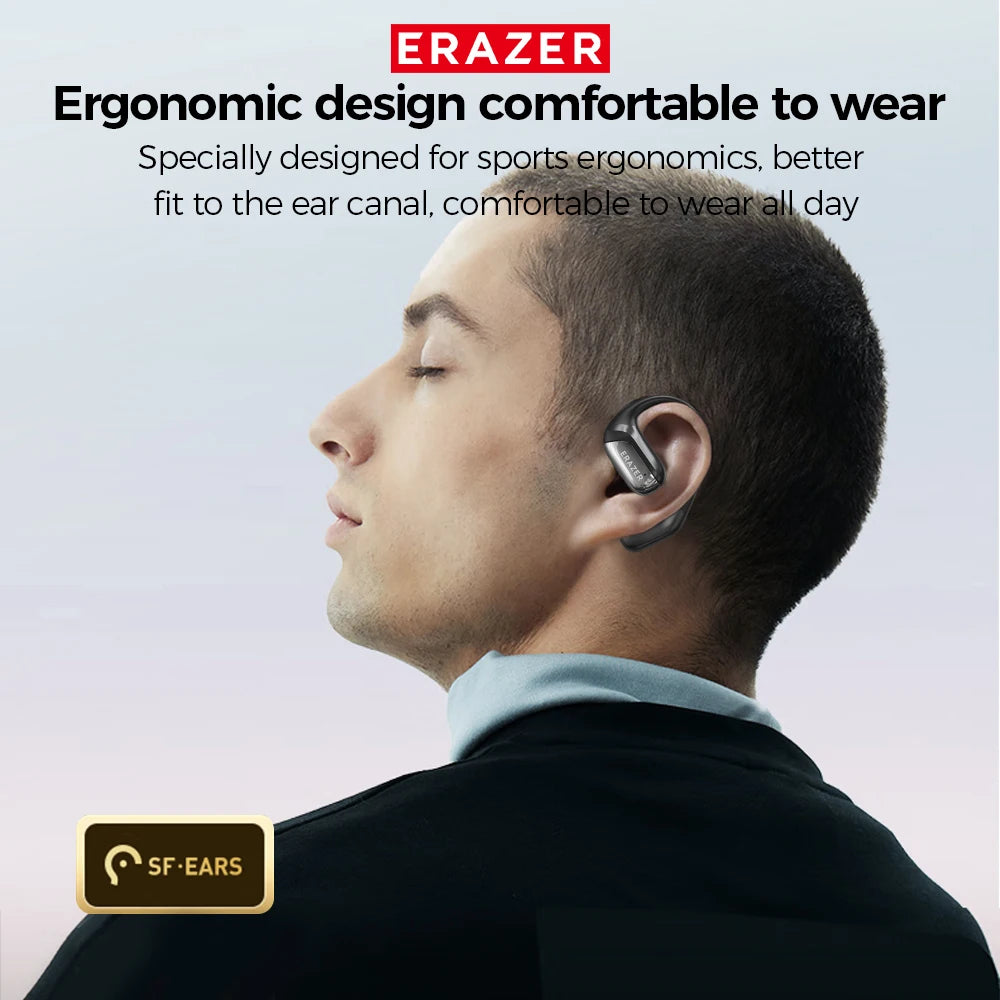 Bluetooth Headphones ERAZER XF35 Full HD Display Wireless Earphones Translation Earbuds Clear Sound Quality 400mAh Charging Case
