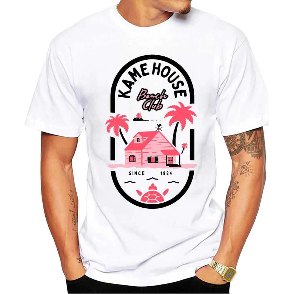 TEEHUB Kame House Print T-Shirt Fashion Cool O-neck Hattori Hanzo Men's T Shirt Short Sleeve Casual Men Clothing