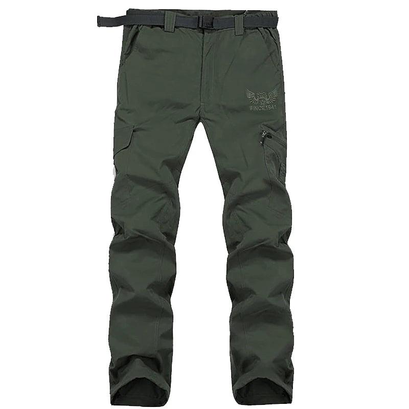 Tactical Waterproof Cargo Pants Men Summer Quick Dry Long Trousers Male Outdoor Sport Trekking Camping Fishing Pants Size M-4XL
