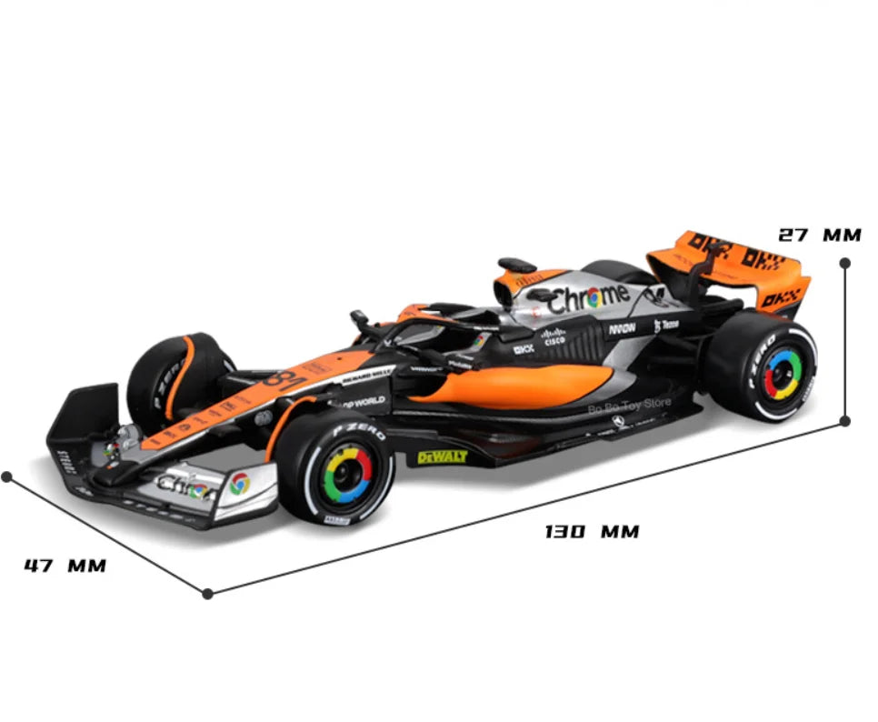 Bburago 1: 43 McLaren 2024 MCL38 Miami GP Formula Racing Alloy Car Model Toy