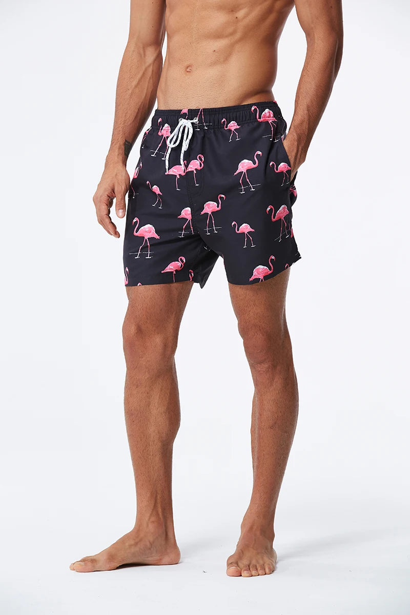 DATIFER Men's Beach Print Shorts – Summer Surfing Swimwear