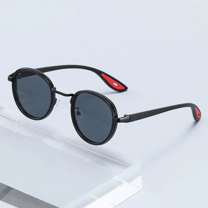 Round Retro Sunglasses Men UV400 Sunnies Women Brand Designer Sun Glasses Alloy Punk Outdoor Eyewear