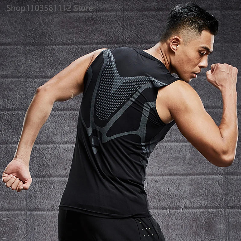 Men's Running Compression Shirts Short Sleeve Sport Gym Tees Fitness Quick Dry Sweatshirt Jogging Tracksuit Athletic Shirt Tops