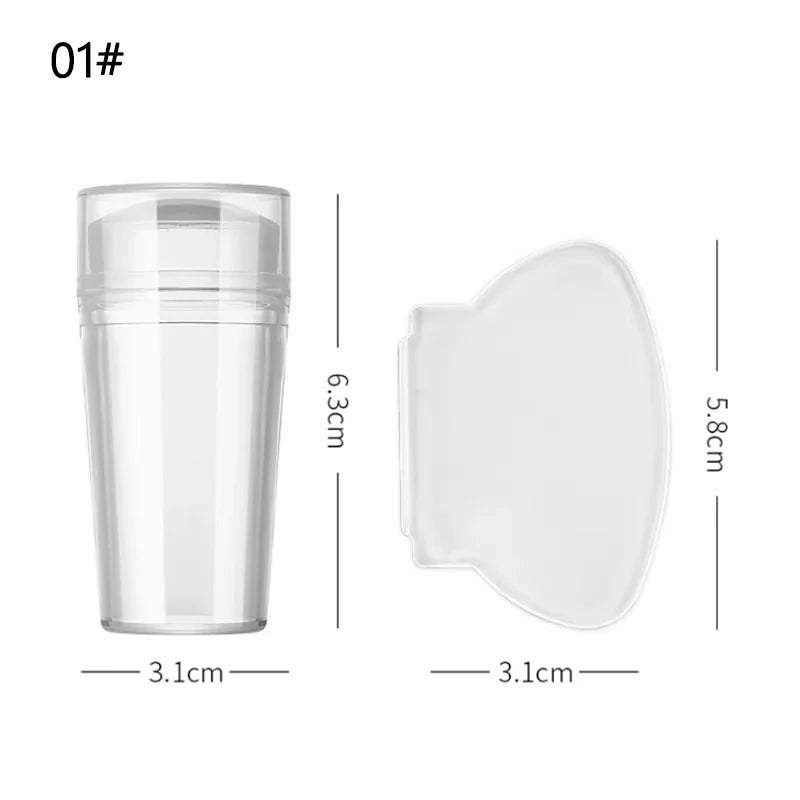 Silicone Stamping Plates Kit French Manicure Design Plate Stamp Polish Stencil Template Seal Stamper Scraper Accessories Tools