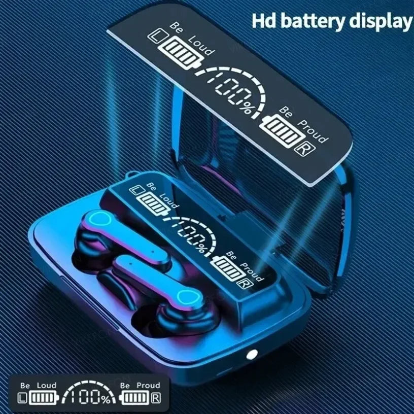 M19 Bluetooth Wireless Headset 5.3 Bluetooth Earphones IPX5 Waterproof Headsets with Mic HiFi Stereo Music Earbuds for All Phone