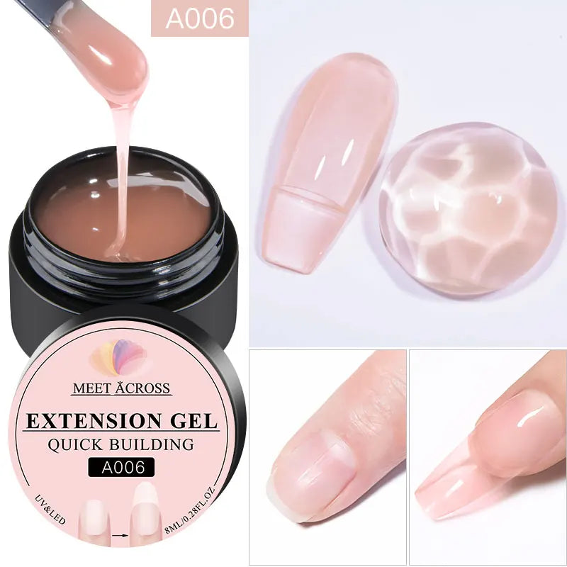 MEET ACROSS 8ml Pearl Shell Thread Gel Nail Polish 3D Semi Permanent Soak Off UV Gel Nail Art Varnish For Nails Manicure DIY