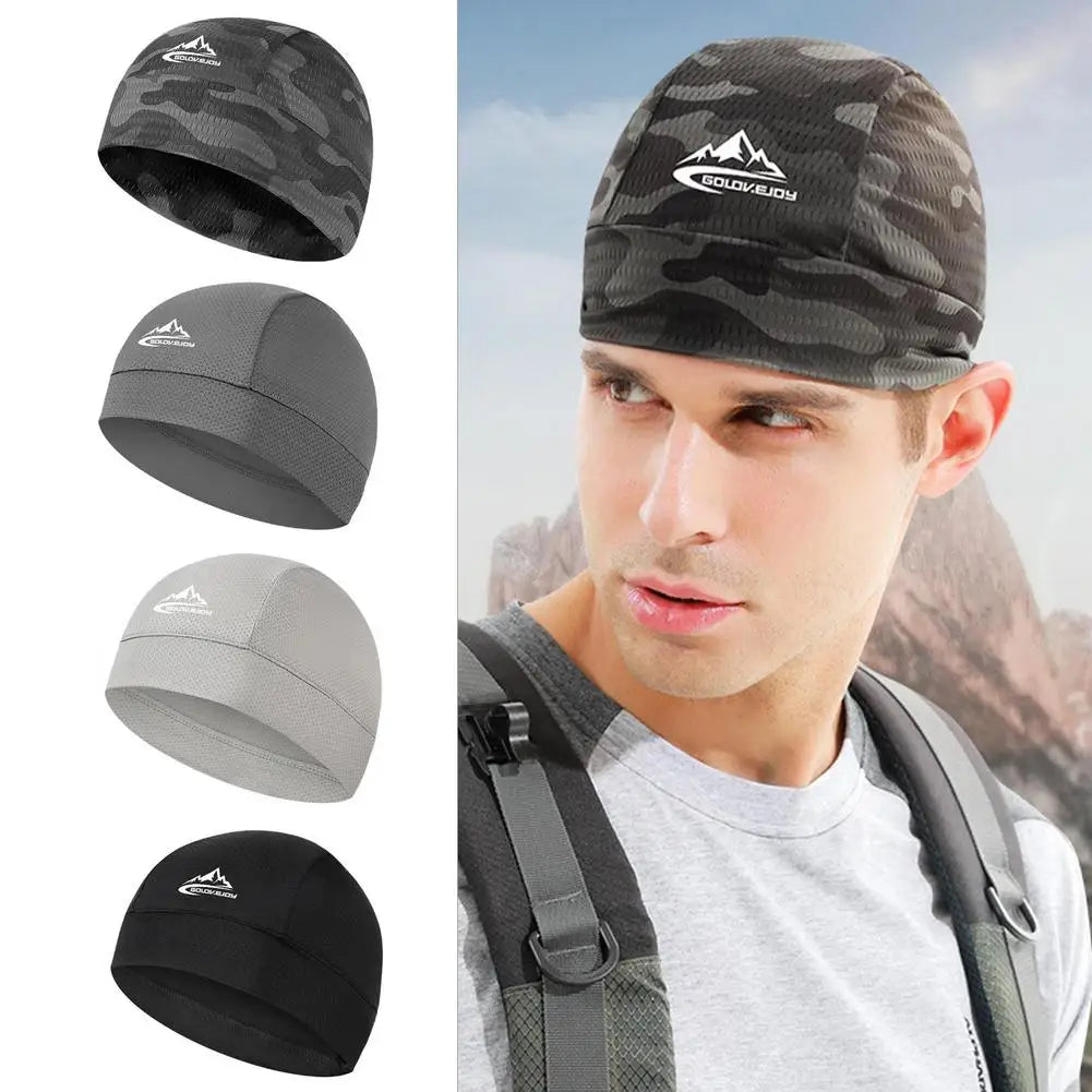 Cooling Skull Cap Helmet Lining Breathable Sweat Wicking Cycling Sports Running Hat Comfortable Outdoor Hiking Cap Quick Dry Cap