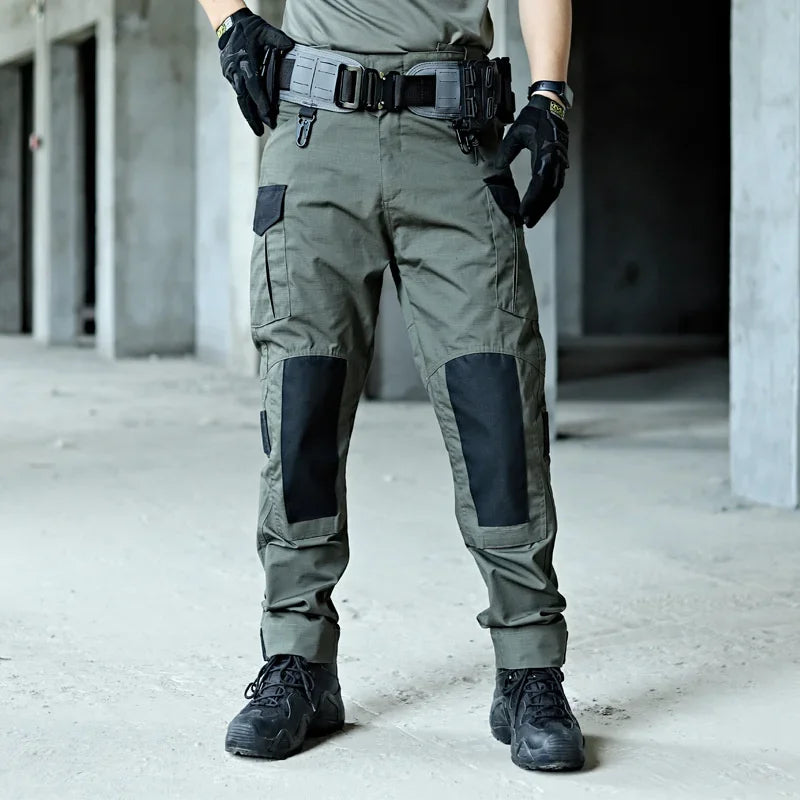 Military Tactical Cargo Pants Men Army Training Trousers Casual Multi Pockets Wear-Resistant Waterproof Pant Male Hiking Pants