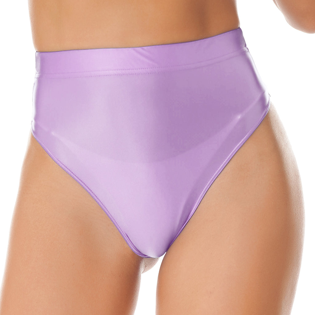 Elegant Women's Panties Glossy Breathable Underwear Sexy Lingerie High Waist Briefs Satin Underpants Knickers Swimsuit Bottoms