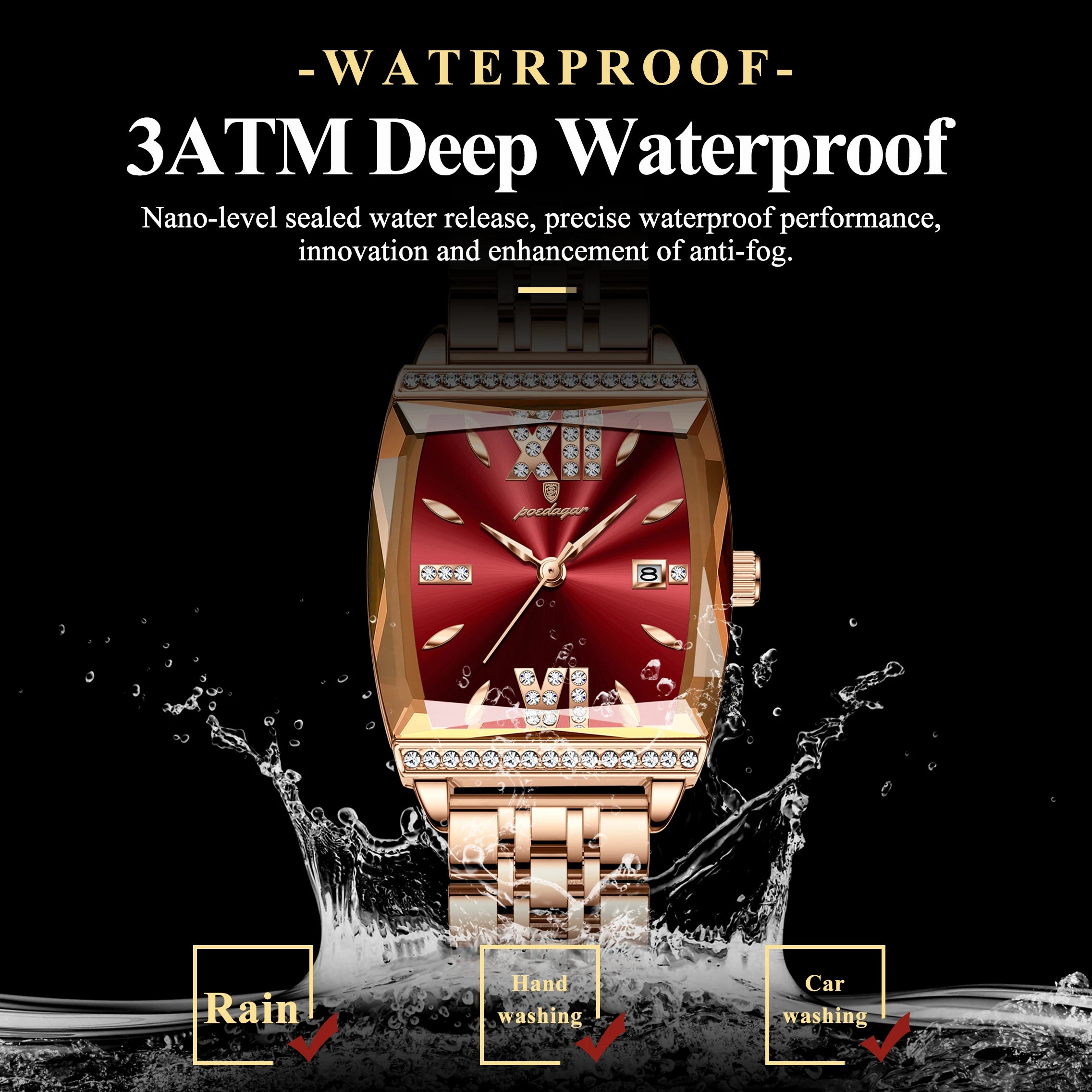 POEDAGAR Fashion Watch For Woman High Quality Waterproof Date Elegant Ladies Watch Stainless Steel Original Women Quartz Watches