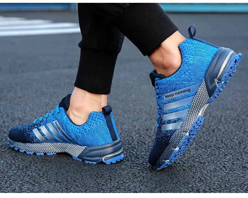 Men Shoes Comfortable Non-Slip Stable Shock Absorption Light Couple Shoes and Men's Sneakers Mesh Breathable Casual Basket Homme