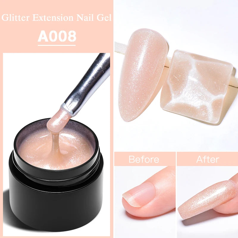 MEET ACROSS 8ml Pearl Shell Thread Gel Nail Polish 3D Semi Permanent Soak Off UV Gel Nail Art Varnish For Nails Manicure DIY