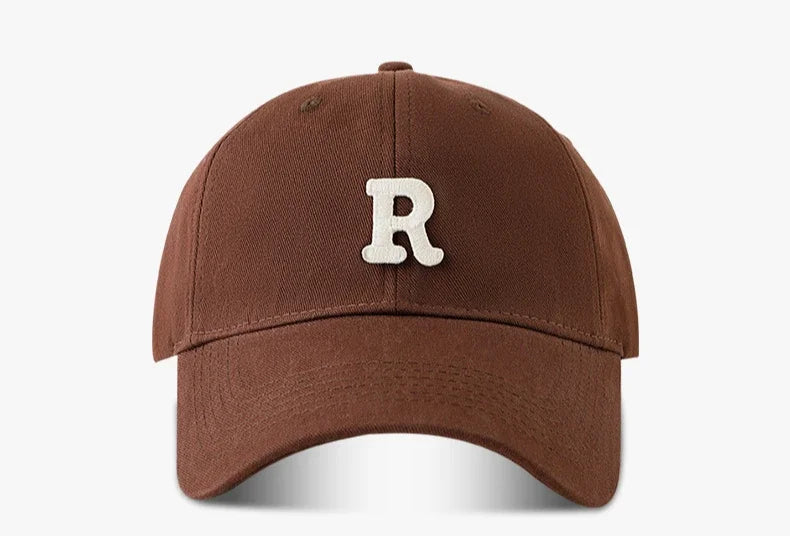 2025 Large Head Circumference Baseball Cap Men's /Women's Dome Hat Soft Top Cap 60/65cm Sun Protection  Letter R Hat Adult Caps