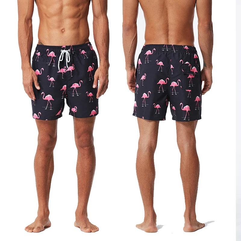 DATIFER Men's Beach Print Shorts – Summer Surfing Swimwear