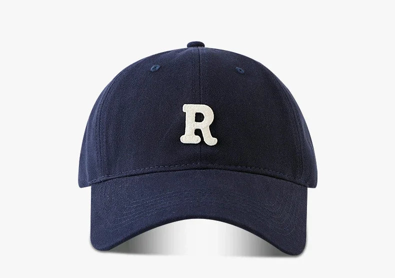 2025 Large Head Circumference Baseball Cap Men's /Women's Dome Hat Soft Top Cap 60/65cm Sun Protection  Letter R Hat Adult Caps