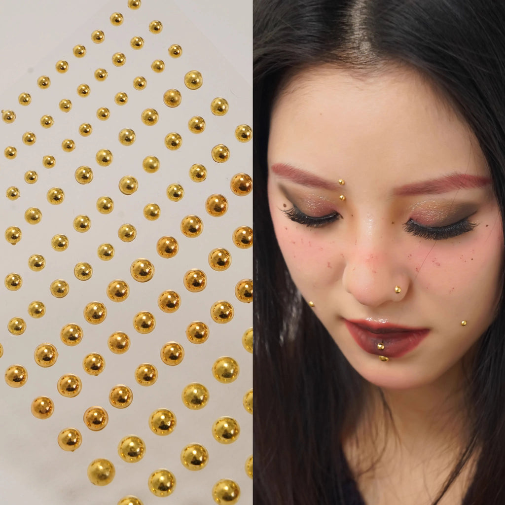 180pcs Metal Fake Nose Ring Stickers Non Piercied Lip Nails Ear Stud for Women Men Pack Fake Eyebrow Lip Piercing Body Jewelry