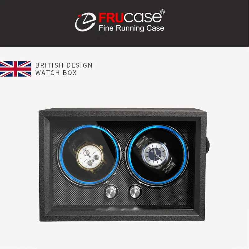 FRUCASE WOODEN Watch Winder for Automatic Watches Watches Box Jewelry Watch Display Collector Storage With LED