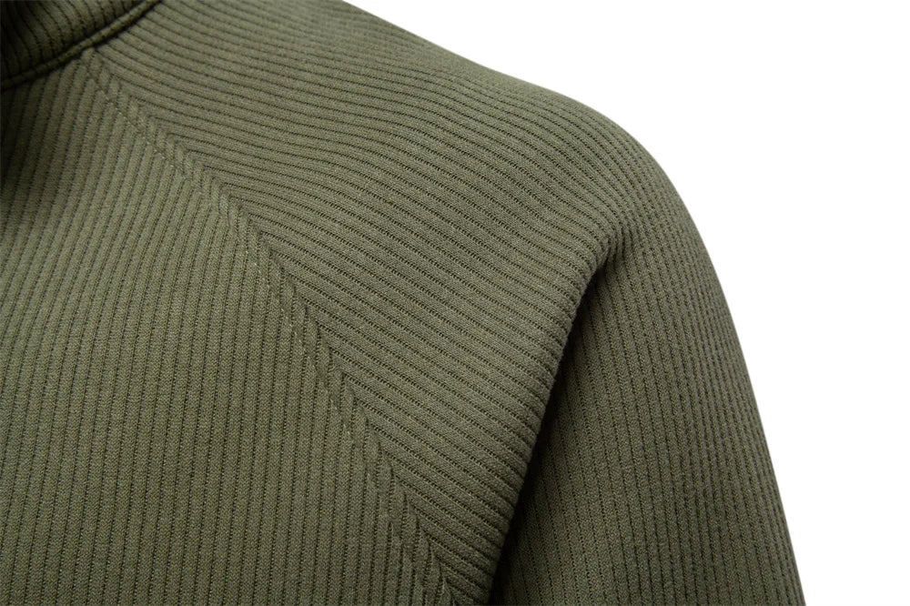 AIOPESIN Brand Men Winter Thermal Sweater Cotton Zipper Slim Fit Thermal Underlayer Top Luxury Soft Shell Pullover Sweatshirt