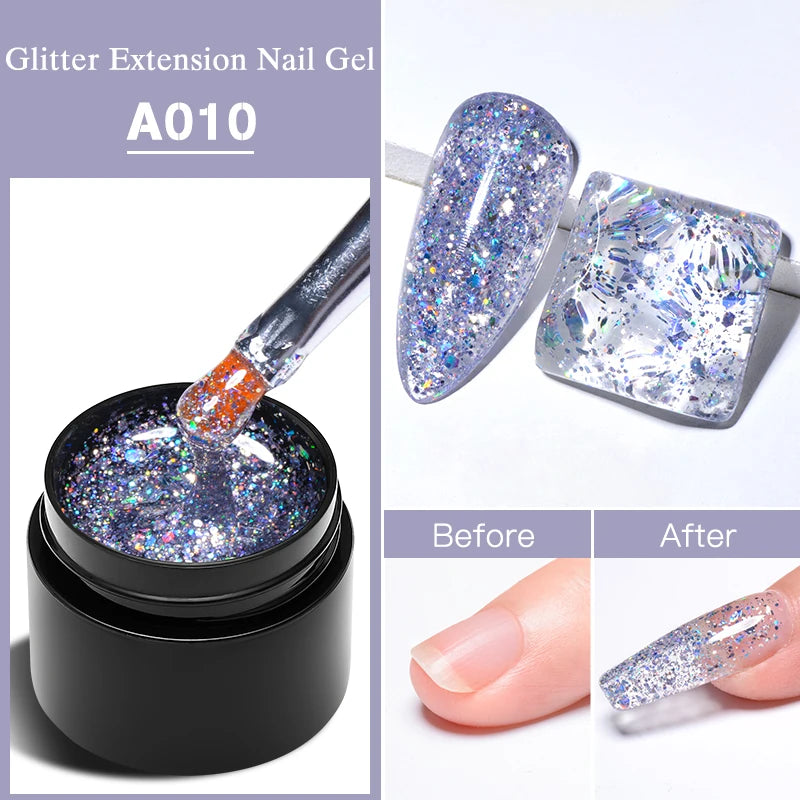 MEET ACROSS 8ml Pearl Shell Thread Gel Nail Polish 3D Semi Permanent Soak Off UV Gel Nail Art Varnish For Nails Manicure DIY