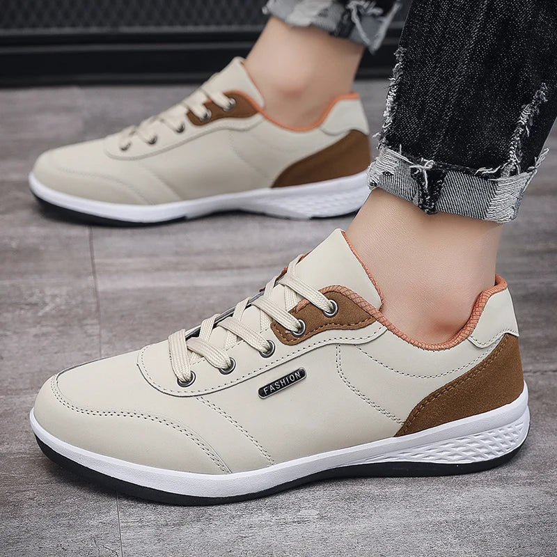 Pu Leather Men Shoes Sneakers Trend Casual Skateboarding Shoes Male Sneakers Non-slip Footwear Men Vulcanized Shoes Men Sneaker