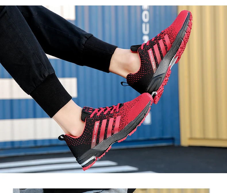 Men Shoes Comfortable Non-Slip Stable Shock Absorption Light Couple Shoes and Men's Sneakers Mesh Breathable Casual Basket Homme