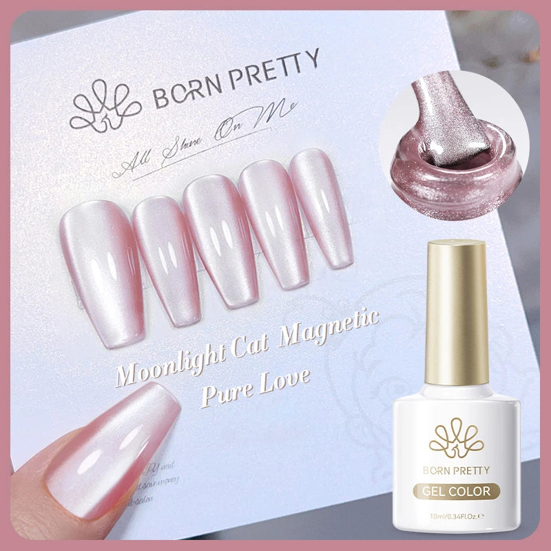 BORN PRETTY Super Holos Cat Magnetic Nail Gel Polish for Nails 10ml Soak Off Holographics Laser Gel Polish Auroras Glimmer Nails