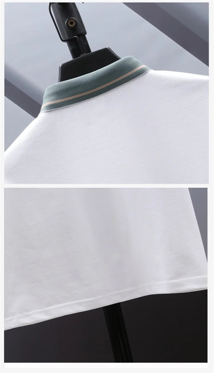 Men Polo Shirts Plus Size Loose Tops 50-140kg 6XL 7XL 8XL Spring Summer T-shirt 100% Cotton Big Size Men's Clothing 대사이즈 남성복